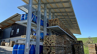 Regały wspornikowe z dachem