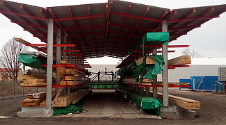 Regał wspornikowy z dachem